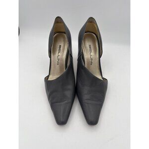 Bellini Womens Leather Heels Size 7 Gray